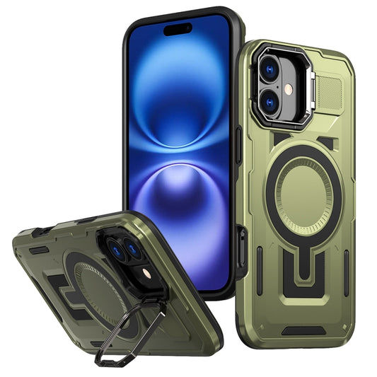Shield Hollow Frame Holder MagSafe Phone Case, For iPhone 16, For iPhone 15 Pro Max, For iPhone 15 Pro
