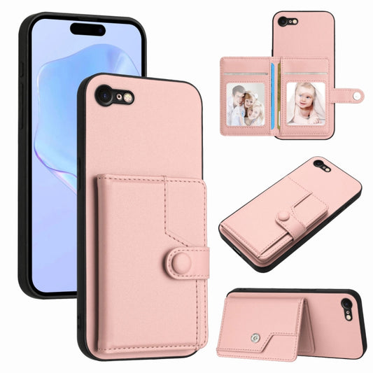 Button Card Bag RFID Anti-theft Phone Case, For iPhone SE 2022 / 2020, For iPhone 13 Pro Max, For iPhone 13 Pro, For iPhone 13