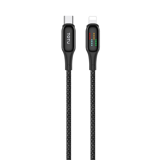 TOTUDESIGN CB-18-PD 1.2m Glowing USB-C Type-C to 8 Pin PD Charging Data Cable, CB-18-PD