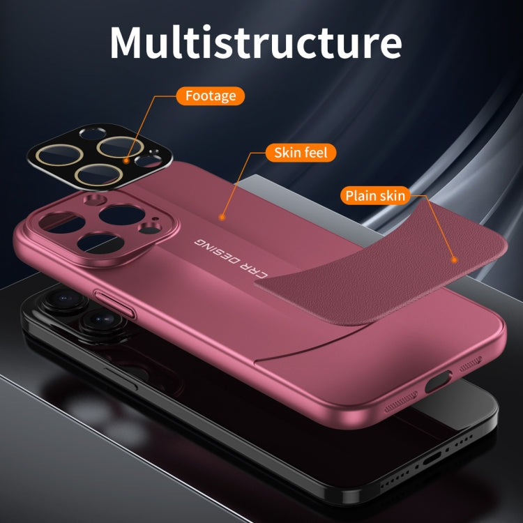 Vegetarian Leather Series Skin Feel Full Coverage Phone Case, For iPhone 15 Pro Max, For iPhone 15 Pro, For iPhone 15 Plus, For iPhone 15