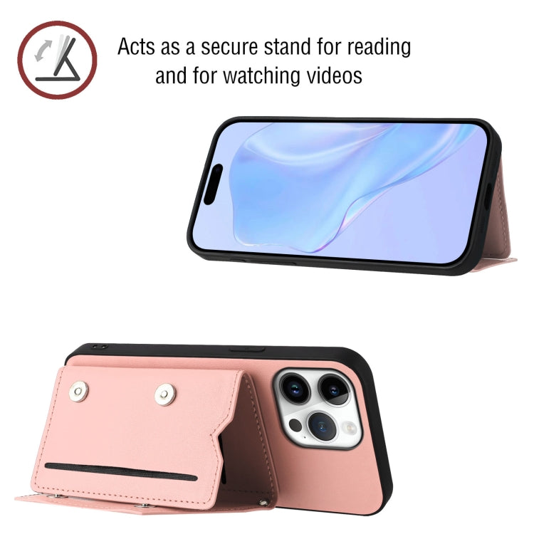 Skin Feel Four Card Slots Phone Case with Wrist Strap, For iPhone 16 Pro Max, For iPhone 16 Pro, For iPhone 16 Plus, For iPhone 16