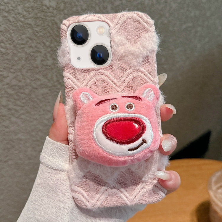 Doll Plush PU Hybrid PC Phone Case, For iPhone 14 Plus, For iPhone 14, For iPhone 14 Pro, For iPhone 14 Pro Max