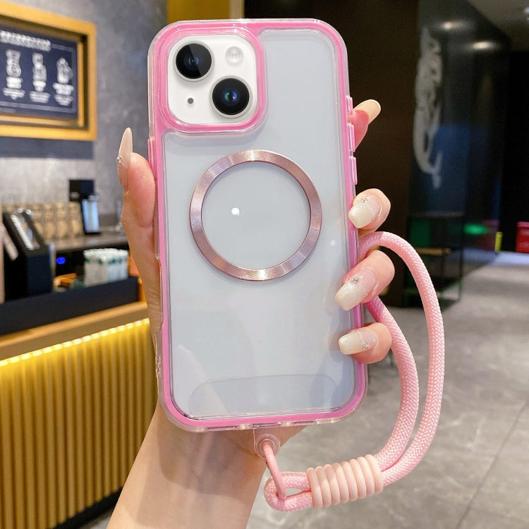 Airbag 3 in 1 CD Texture MagSafe Phone Case with Strap, For iPhone 14, For iPhone 14 Pro, For iPhone 14 Pro Max