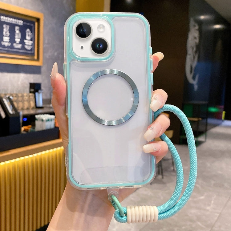 Airbag 3 in 1 CD Texture MagSafe Phone Case with Strap, For iPhone 14, For iPhone 14 Pro, For iPhone 14 Pro Max