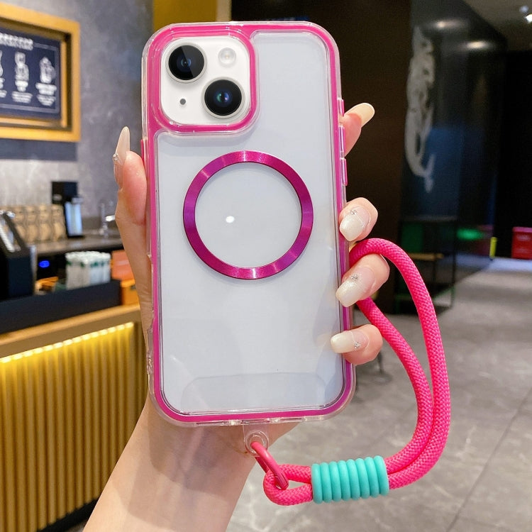 Airbag 3 in 1 CD Texture MagSafe Phone Case with Strap, For iPhone 14, For iPhone 14 Pro, For iPhone 14 Pro Max
