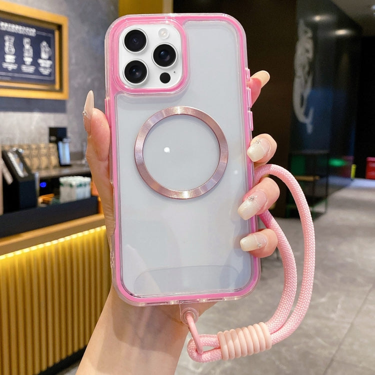 Airbag 3 in 1 CD Texture MagSafe Phone Case with Strap, For iPhone 14, For iPhone 14 Pro, For iPhone 14 Pro Max