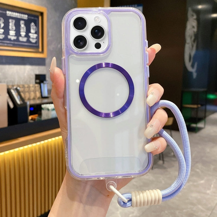 Airbag 3 in 1 CD Texture MagSafe Phone Case with Strap, For iPhone 14, For iPhone 14 Pro, For iPhone 14 Pro Max