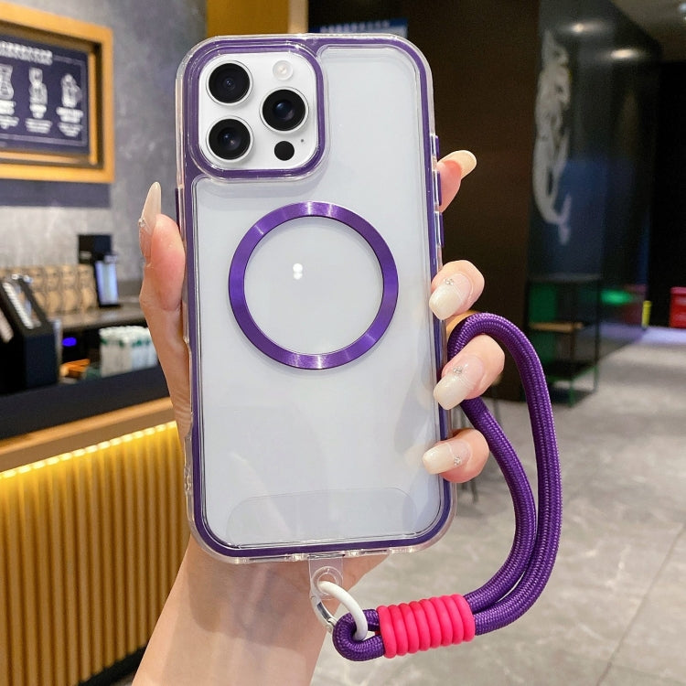 Airbag 3 in 1 CD Texture MagSafe Phone Case with Strap, For iPhone 14, For iPhone 14 Pro, For iPhone 14 Pro Max