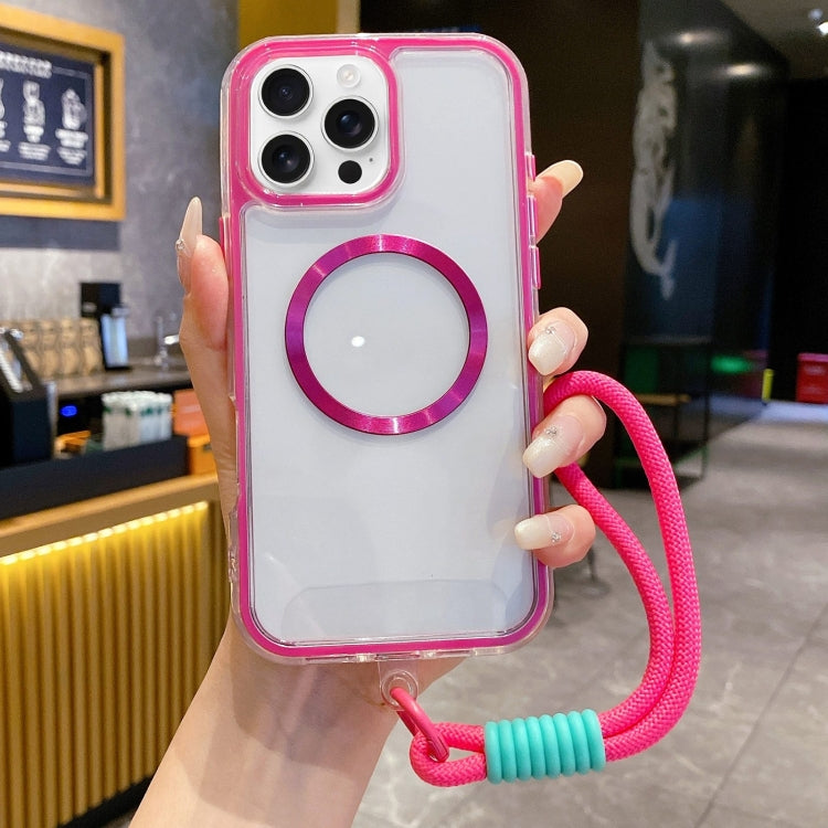 Airbag 3 in 1 CD Texture MagSafe Phone Case with Strap, For iPhone 14, For iPhone 14 Pro, For iPhone 14 Pro Max