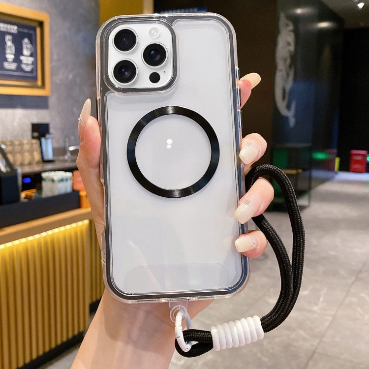 Airbag 3 in 1 CD Texture MagSafe Phone Case with Strap, For iPhone 14, For iPhone 14 Pro, For iPhone 14 Pro Max