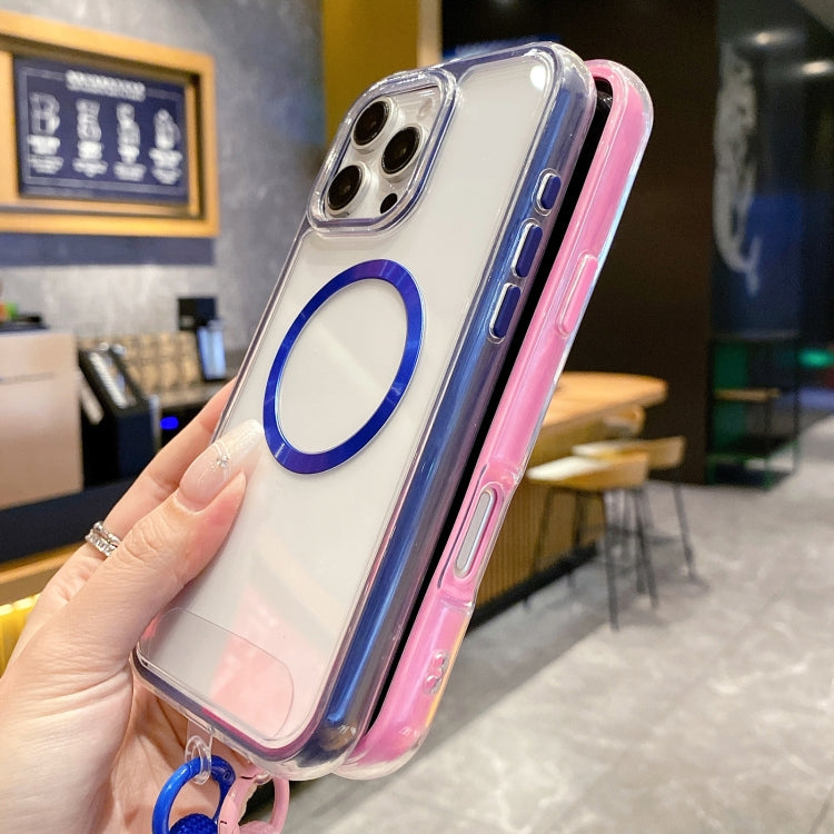 Airbag 3 in 1 CD Texture MagSafe Phone Case with Strap, For iPhone 14, For iPhone 14 Pro, For iPhone 14 Pro Max