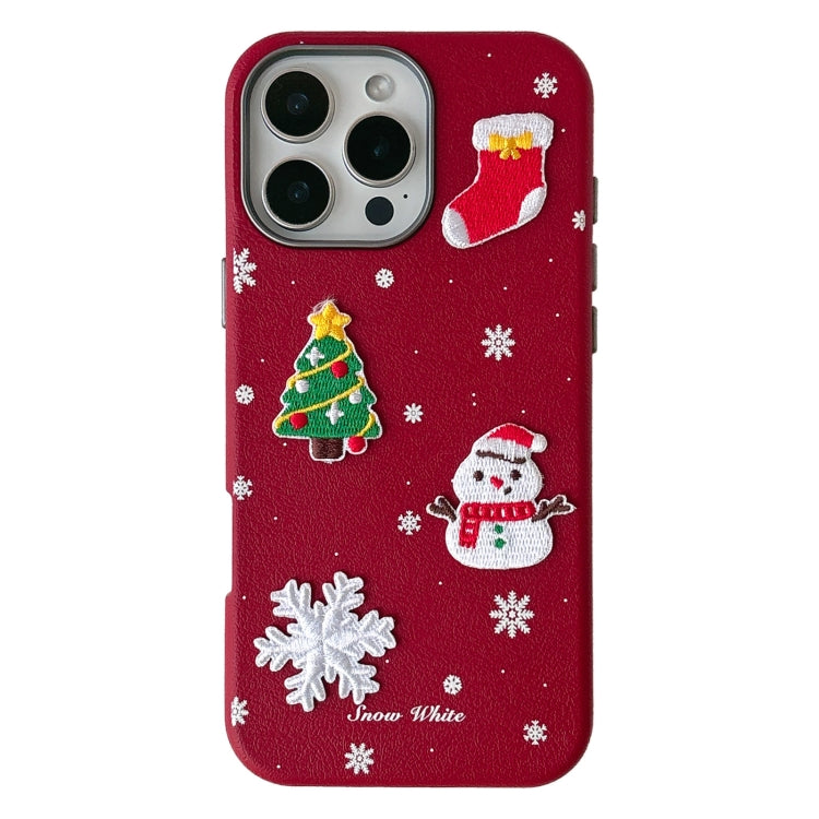 Christmas Series Frosted PC Hybrid TPU Leather Phone Case, For iPhone 13 Pro Max, For iPhone 13 Pro, For iPhone 13, For iPhone 12, For iPhone 12 Pro Max, For iPhone 12 Pro, For iPhone 11 Pro Max, For iPhone 11
