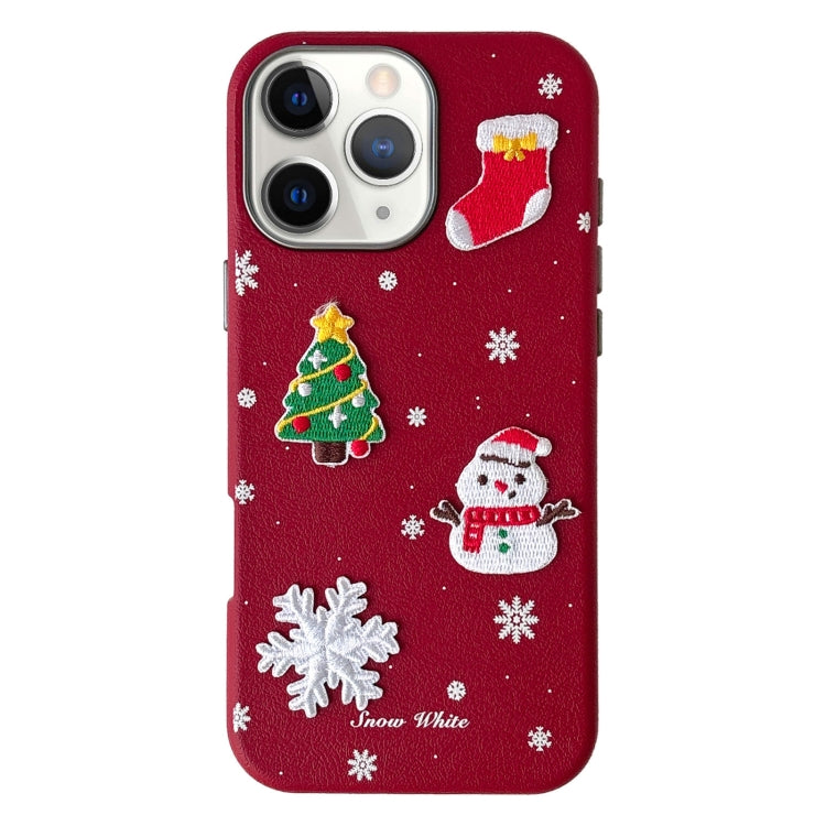Christmas Series Frosted PC Hybrid TPU Leather Phone Case, For iPhone 13 Pro Max, For iPhone 13 Pro, For iPhone 13, For iPhone 12, For iPhone 12 Pro Max, For iPhone 12 Pro, For iPhone 11 Pro Max, For iPhone 11