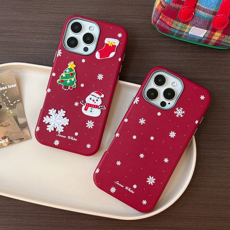 Christmas Series Frosted PC Hybrid TPU Leather Phone Case, For iPhone 13 Pro Max, For iPhone 13 Pro, For iPhone 13, For iPhone 12, For iPhone 12 Pro Max, For iPhone 12 Pro, For iPhone 11 Pro Max, For iPhone 11