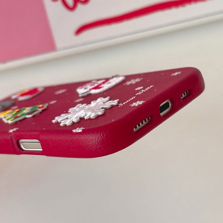 Christmas Series Frosted PC Hybrid TPU Leather Phone Case, For iPhone 13 Pro Max, For iPhone 13 Pro, For iPhone 13, For iPhone 12, For iPhone 12 Pro Max, For iPhone 12 Pro, For iPhone 11 Pro Max, For iPhone 11