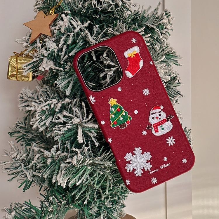 Christmas Series Frosted PC Hybrid TPU Leather Phone Case, For iPhone 13 Pro Max, For iPhone 13 Pro, For iPhone 13, For iPhone 12, For iPhone 12 Pro Max, For iPhone 12 Pro, For iPhone 11 Pro Max, For iPhone 11