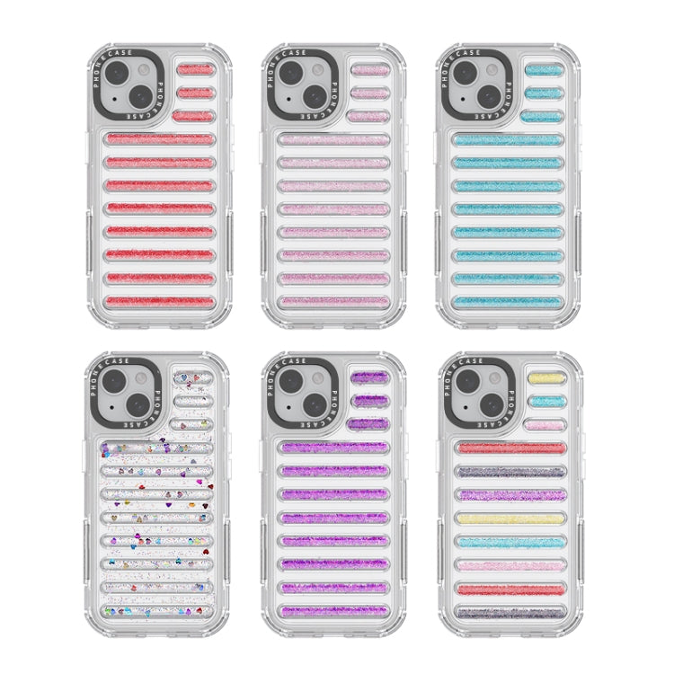 Capsule Glitter TPU Hybrid PC Airbag Phone Case, For iPhone 15 Pro Max, For iPhone 15 Pro, For iPhone 15 Plus / 14 Plus, For iPhone 15