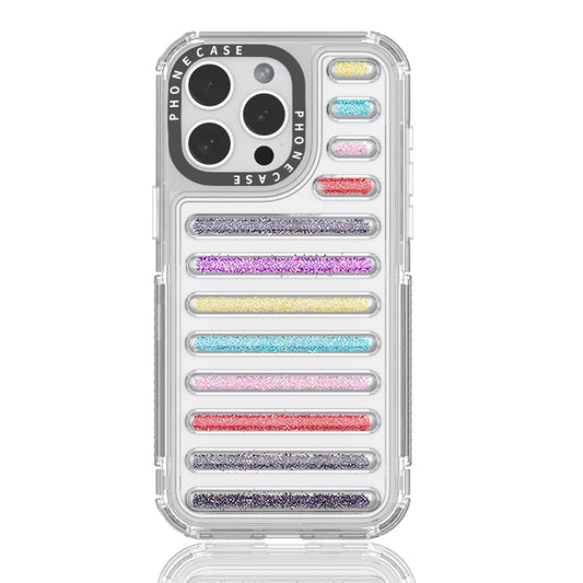 Capsule Glitter TPU Hybrid PC Airbag Phone Case, For iPhone 15 Pro Max, For iPhone 15 Pro, For iPhone 15 Plus / 14 Plus, For iPhone 15