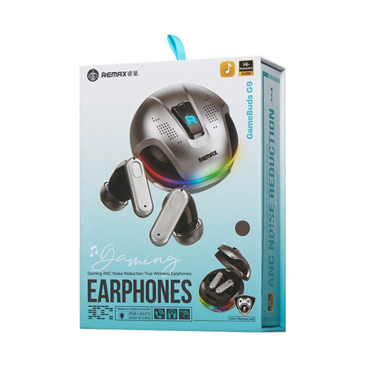 REMAX GameBuds G9 ANC Noise Reduction Gaming Wireless Bluetooth Earphones, Gamebuds G9  Black, Gamebuds G9  Silver