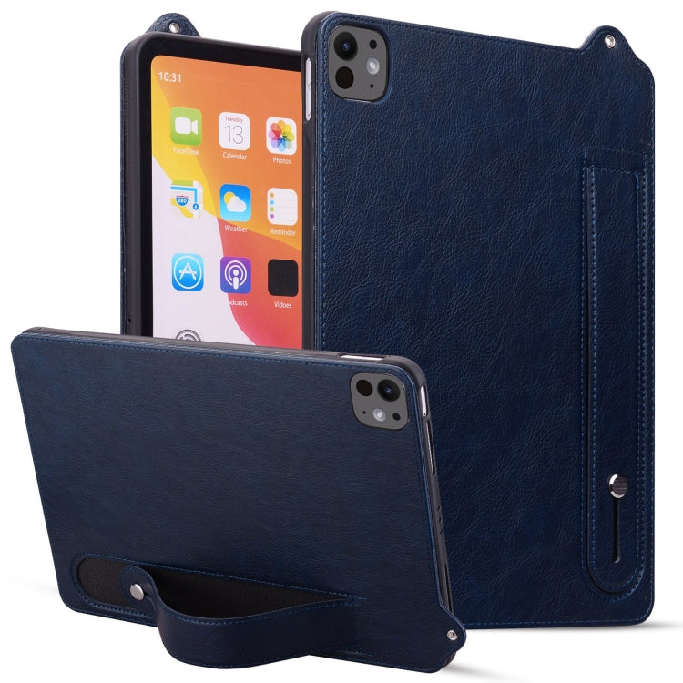 TPU Leather Back Tablet Case with Wristband, For iPad mini 6 / mini 2024, For iPad Pro 13 2024, For iPad Air 13 2024 / Pro 12.9 2022, For iPad Air 11 2024 / Pro 11 2022, For iPad Pro 11 2024, For iPad 10th Gen 10.9 2022