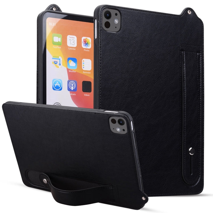 TPU Leather Back Tablet Case with Wristband, For iPad mini 6 / mini 2024, For iPad Pro 13 2024, For iPad Air 13 2024 / Pro 12.9 2022, For iPad Air 11 2024 / Pro 11 2022, For iPad Pro 11 2024, For iPad 10th Gen 10.9 2022