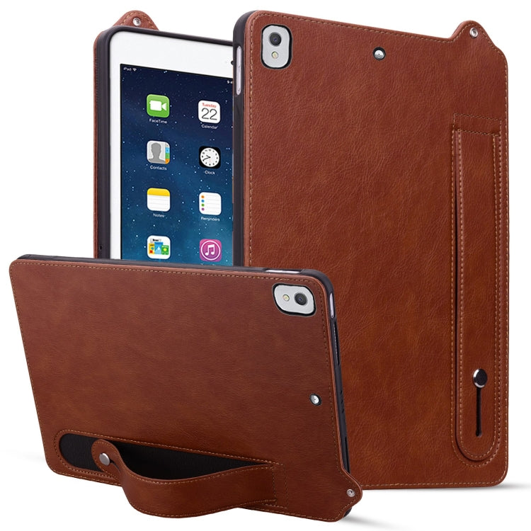 TPU Leather Back Tablet Case with Wristband, For iPad 10.2 2021 / 2020 / 10.5 2019, For iPad mini 5 / 4 / 3 / 2 / 1, For iPad Pro 9.7 / 9.7 2018 / 2017