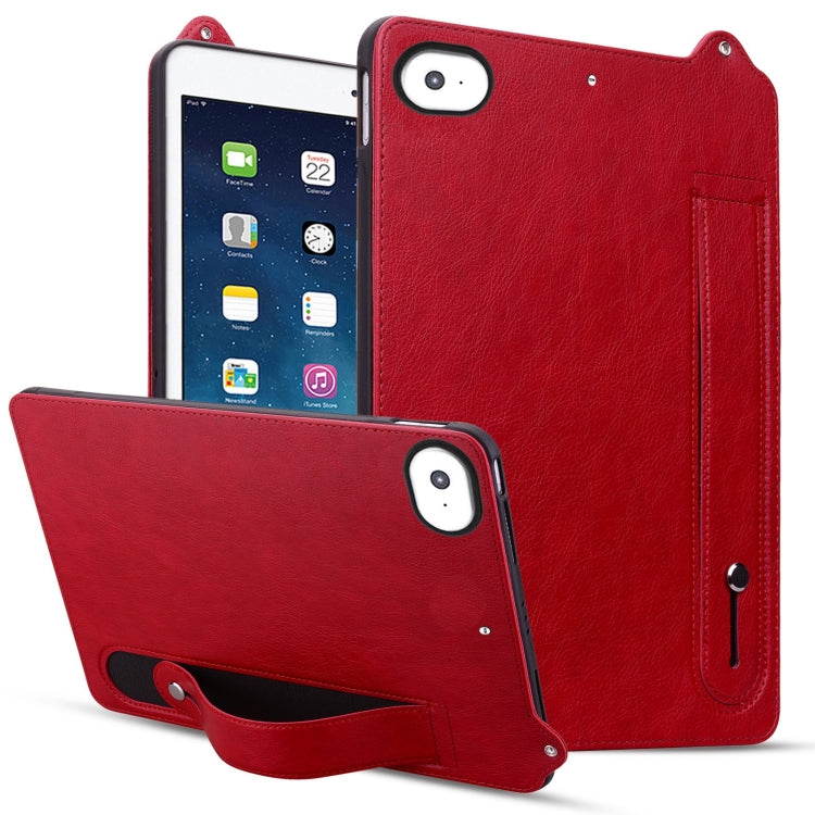 TPU Leather Back Tablet Case with Wristband, For iPad 10.2 2021 / 2020 / 10.5 2019, For iPad mini 5 / 4 / 3 / 2 / 1, For iPad Pro 9.7 / 9.7 2018 / 2017