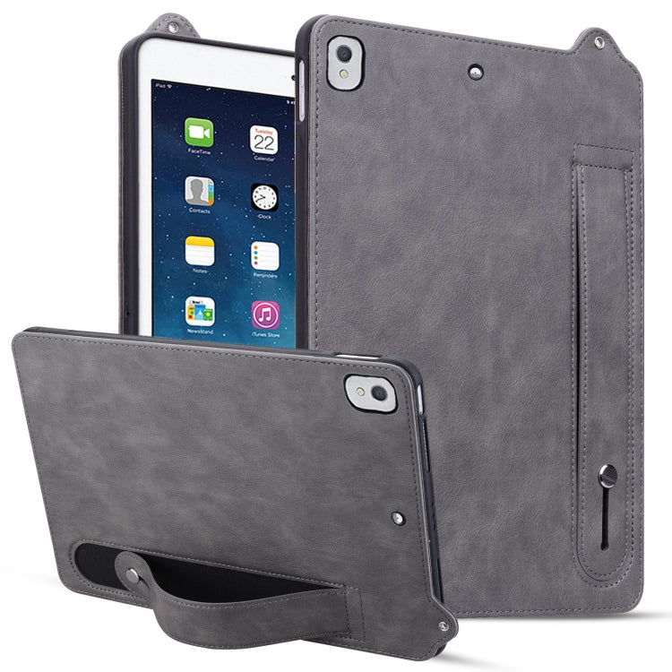 TPU Leather Back Tablet Case with Wristband, For iPad 10.2 2021 / 2020 / 10.5 2019, For iPad mini 5 / 4 / 3 / 2 / 1, For iPad Pro 9.7 / 9.7 2018 / 2017