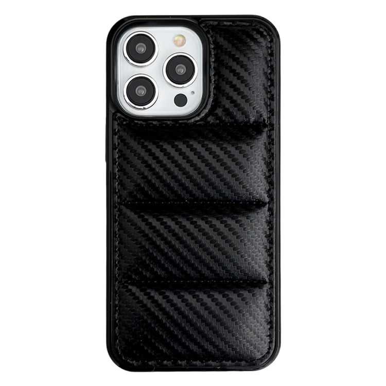 Carbon Fiber Texture Down Jacket Phone Case, For iPhone 14, For iPhone 14 Pro, For iPhone 14 Pro Max, For iPhone 13 Pro Max, For iPhone 13 Pro, For iPhone 13