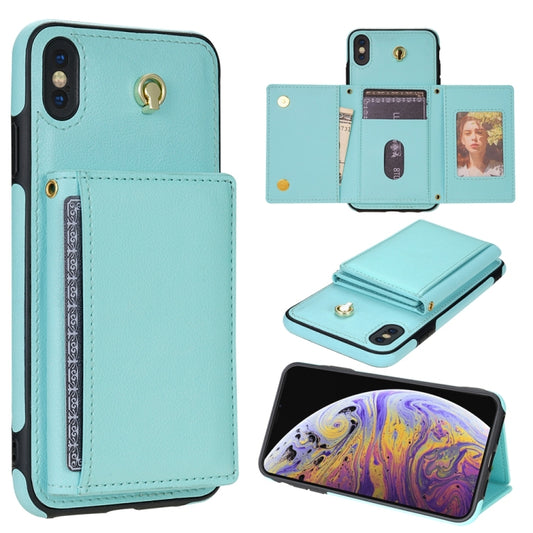 Three Fold Card Bag Phone Case with Long Lanyard, For iPhone XR, For iPhone XS Max