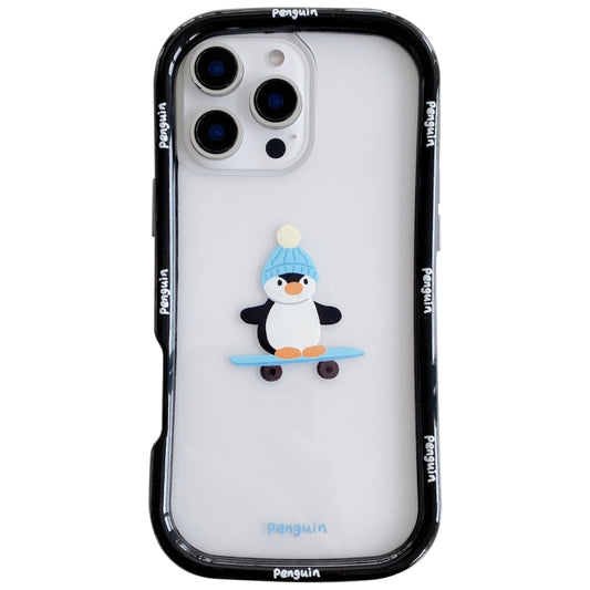 Christmas Pattern Colorful PC Frame TPU Clear Phone Case, For iPhone 16 Pro Max, For iPhone 16 Pro, For iPhone 16, For iPhone 15 Pro Max, For iPhone 15 Pro, For iPhone 15, For iPhone 14, For iPhone 14 Pro