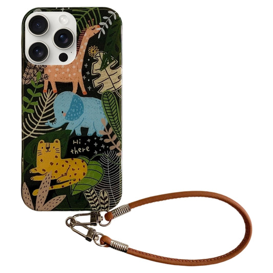 Animal Pattern IMD Full Coverage TPU Phone Case with Lanyard, For iPhone 16 Pro Max, For iPhone 16 Pro, For iPhone 16, For iPhone 15 Pro Max, For iPhone 15 Pro, For iPhone 15, For iPhone 14, For iPhone 14 Pro, For iPhone 14 Pro Max, For iPhone 13 Pro M...