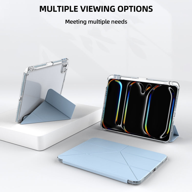 mutural Y-Shape Deformation Leather Tablet Case, For iPad Pro 13 2024, For iPad Air 13 2024 / Pro 12.9 2022, For iPad Air 11 2024 / Air 2022 10.9, For iPad Pro 11 2024