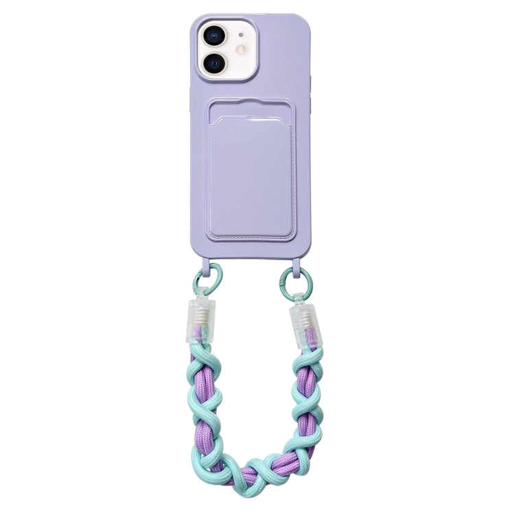 Dopamine Card Slot Phone Case with Lanyard, For iPhone 13 Pro Max, For iPhone 13 Pro, For iPhone 13, For iPhone 12