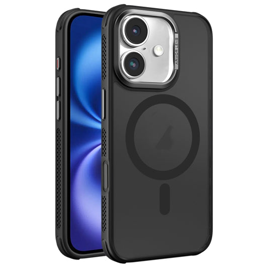 Hardware Side Cooling Skin Feel Frosted Metal Lens Frame MagSafe Phone Case, For iPhone 16, For iPhone 15 Pro Max, For iPhone 15 Pro