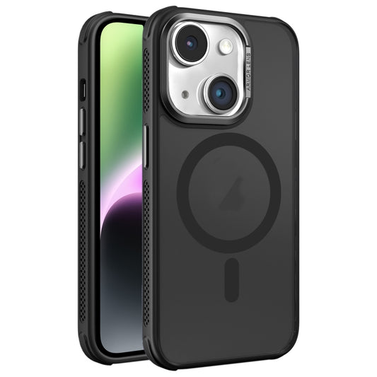 Hardware Side Cooling Skin Feel Frosted Metal Lens Frame MagSafe Phone Case, For iPhone 14, For iPhone 14 Pro, For iPhone 14 Pro Max