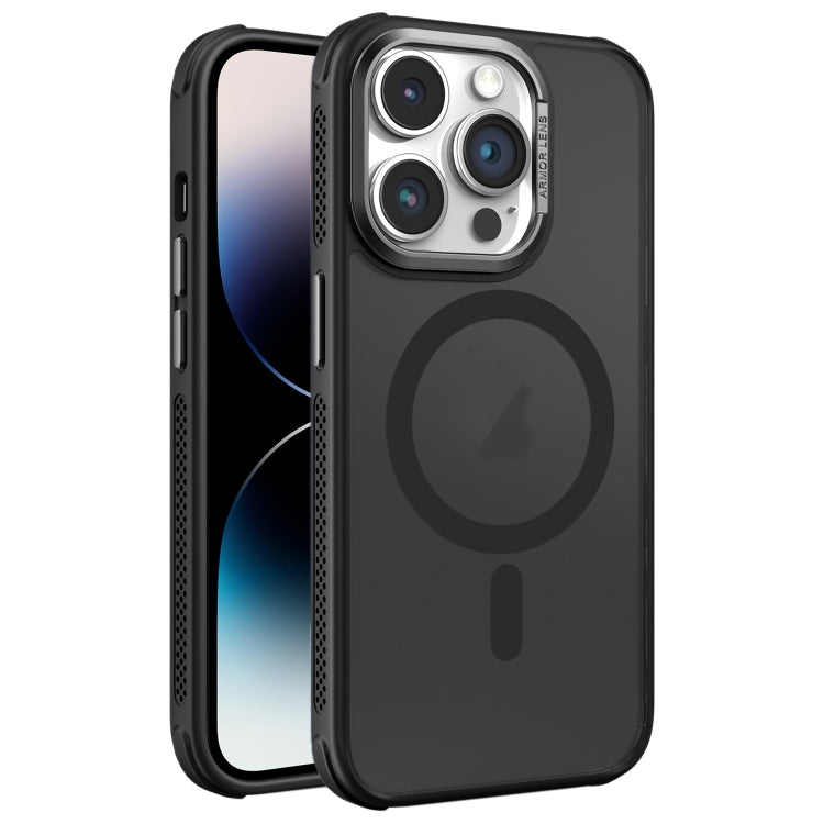 Hardware Side Cooling Skin Feel Frosted Metal Lens Frame MagSafe Phone Case, For iPhone 14, For iPhone 14 Pro, For iPhone 14 Pro Max