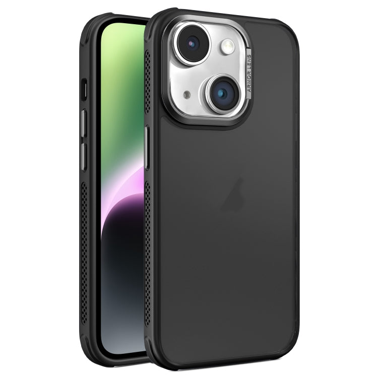 Hardware Side Cooling Skin Feel Frosted Metal Lens Frame Phone Case, For iPhone 14, For iPhone 14 Pro, For iPhone 14 Pro Max