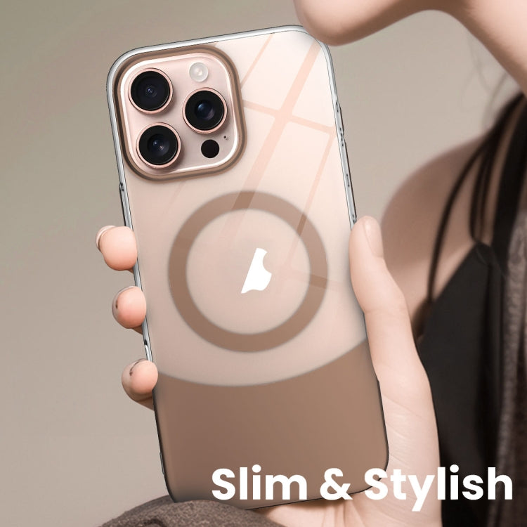 Slim Color Contrast MagSafe PC Transparent Phone Case, For iPhone 11 Pro Max, For iPhone 11