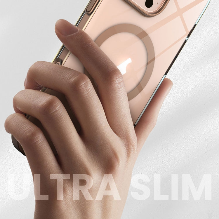 Slim Color Contrast MagSafe PC Transparent Phone Case, For iPhone 11 Pro Max, For iPhone 11