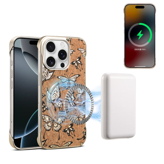 Denior A18 WoodenPaint MagSafe Phone Case, For iPhone 16 Pro Max, For iPhone 16 Pro, For iPhone 16 Plus, For iPhone 16, For iPhone 15 Pro Max, For iPhone 15 Pro, For iPhone 15 Plus / 14 Plus, For iPhone 15