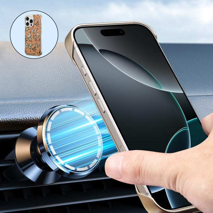 Denior A18 WoodenPaint MagSafe Phone Case, For iPhone 14 / 13, For iPhone 14 Pro, For iPhone 14 Pro Max
