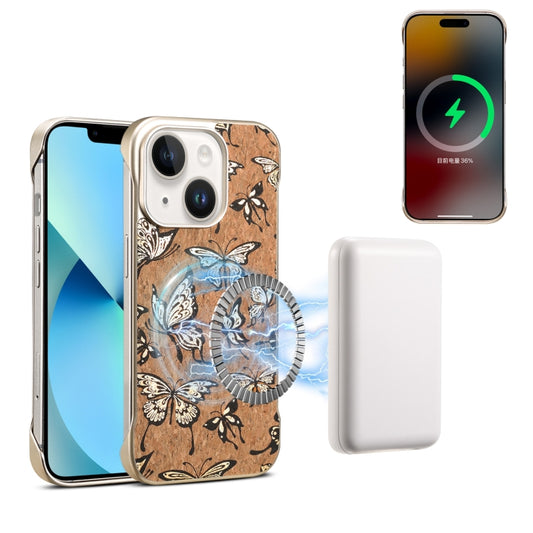 Denior A18 WoodenPaint MagSafe Phone Case, For iPhone 14 / 13, For iPhone 14 Pro, For iPhone 14 Pro Max