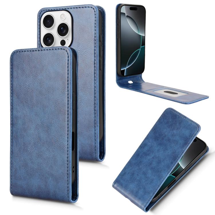 Magnetic Vertical Flip Leather Phone Case, For iPhone 16e, For iPhone 16 Pro Max, For iPhone 16 Pro, For iPhone 16 Plus, For iPhone 16, For iPhone 15 Pro