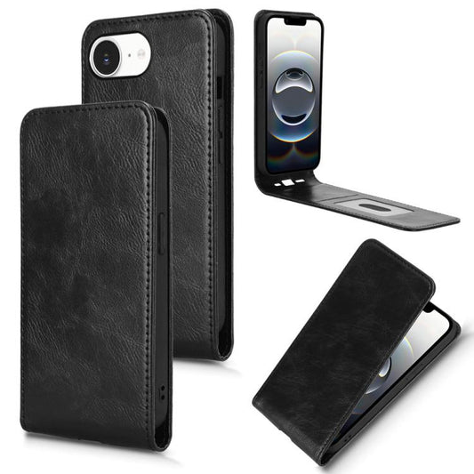 Magnetic Vertical Flip Leather Phone Case, For iPhone 16e, For iPhone 16 Pro Max, For iPhone 16 Pro, For iPhone 16 Plus, For iPhone 16, For iPhone 15 Pro
