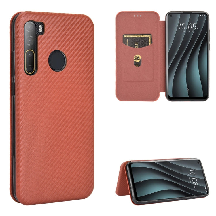 Carbon Fiber Texture Magnetic Horizontal Flip TPU + PC + PU Leather Case with Card Slot, For HTC Desire 20 Pro, For LG G8s ThinQ, For LG Harmony 4, For LG K31, For LG K40S, For LG K41S / K51S