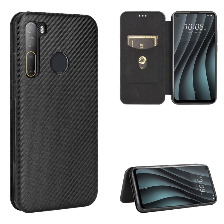 Carbon Fiber Texture Magnetic Horizontal Flip TPU + PC + PU Leather Case with Card Slot, For HTC Desire 20 Pro, For LG G8s ThinQ, For LG Harmony 4, For LG K31, For LG K40S, For LG K41S / K51S