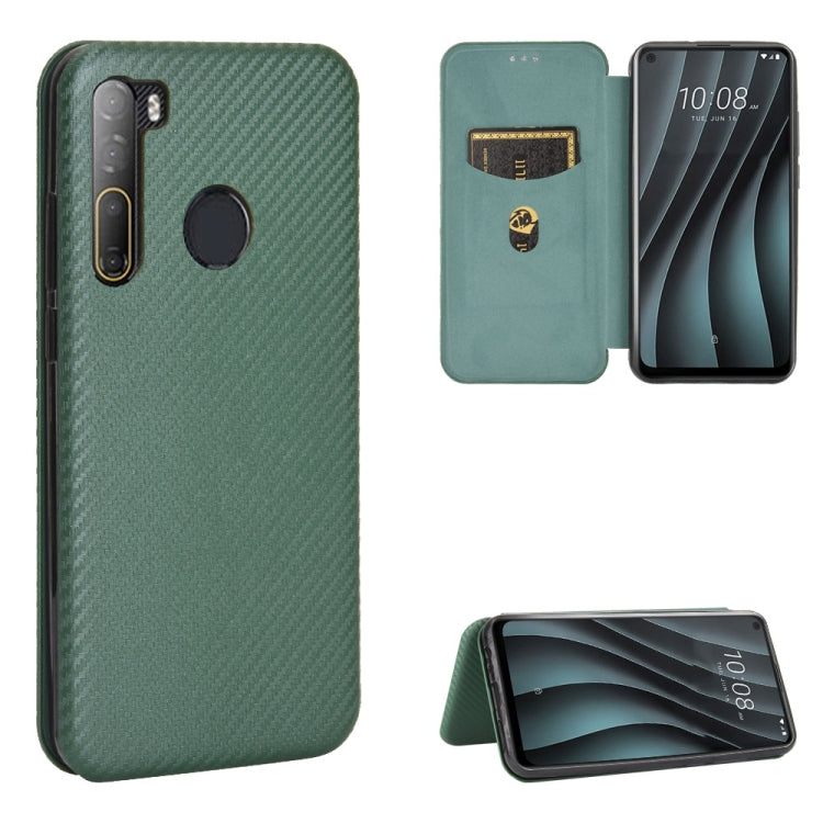 Carbon Fiber Texture Magnetic Horizontal Flip TPU + PC + PU Leather Case with Card Slot, For HTC Desire 20 Pro, For LG G8s ThinQ, For LG Harmony 4, For LG K31, For LG K40S, For LG K41S / K51S