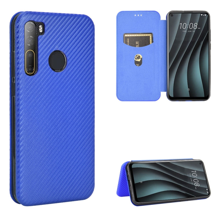 Carbon Fiber Texture Magnetic Horizontal Flip TPU + PC + PU Leather Case with Card Slot, For HTC Desire 20 Pro, For LG G8s ThinQ, For LG Harmony 4, For LG K31, For LG K40S, For LG K41S / K51S