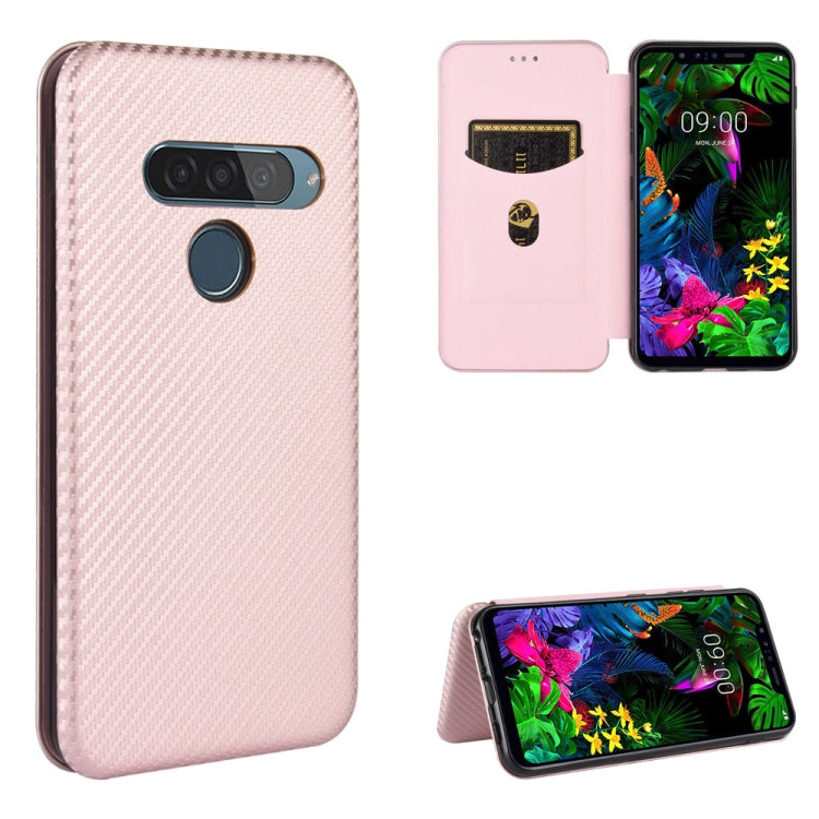 Carbon Fiber Texture Magnetic Horizontal Flip TPU + PC + PU Leather Case with Card Slot, For HTC Desire 20 Pro, For LG G8s ThinQ, For LG Harmony 4, For LG K31, For LG K40S, For LG K41S / K51S